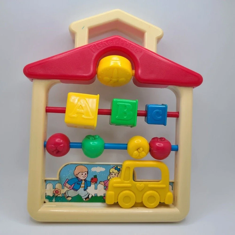 Fisher Price Discovery Beads School Vintage Toy #1062 Travel Size Nesting Cups